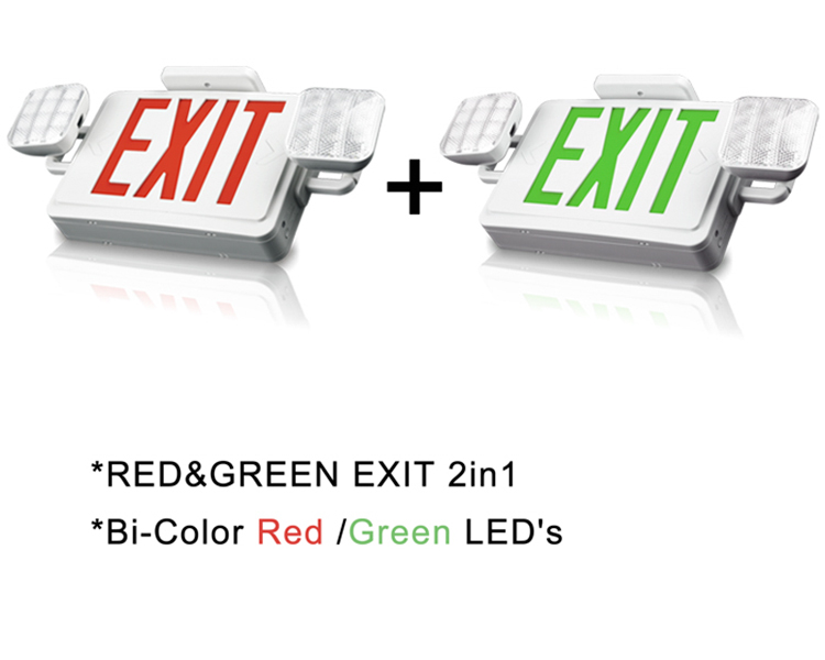 JLEC2BCW-BI-COLOR COLOR LED COMBO AWARTY EXIT Znak z głowami LED