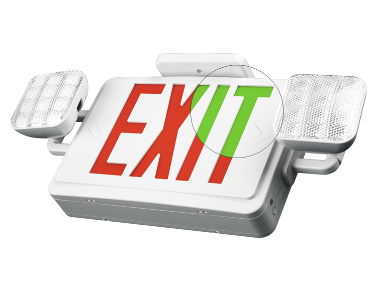 JLEC2BCW-BI-COLOR COLOR LED COMBO AWARTY EXIT Znak z głowami LED
