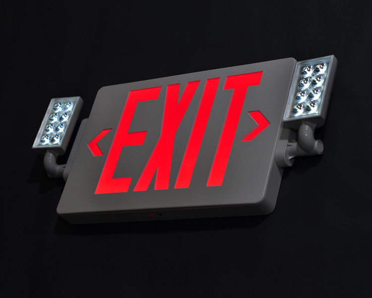 JleCD2RW-Emergency Fire Exit Lights z czerwonymi literami