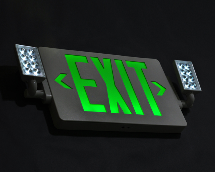 JLECD2GW-zielone lampy wyjściowe w nagłych wypadkach z głowami LED