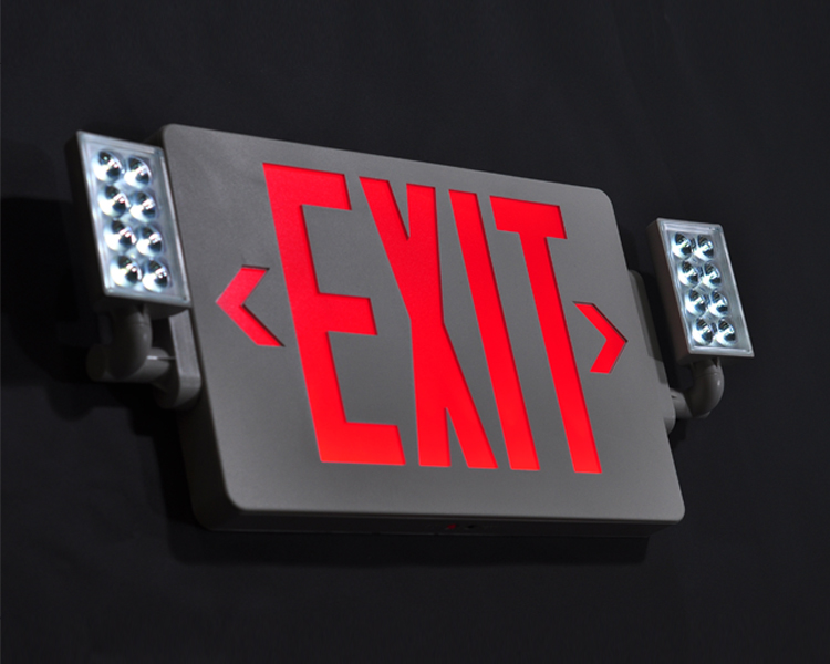 JleCD2RW-Emergency Fire Exit Lights z czerwonymi literami